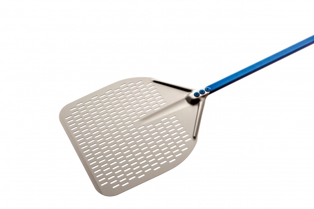 Pala pizza A-32RF rettangolare forata 33x33cm manico 150cm