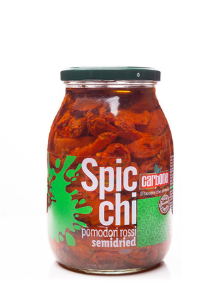 Pomodori rossi spicchi semidried in olio 1kg