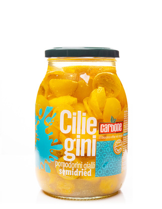 Pomodorini ciliegini gialli semidried in olio 1kg