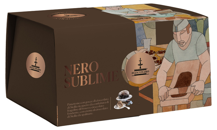 Panettone Nero Sublime scatola 1kg