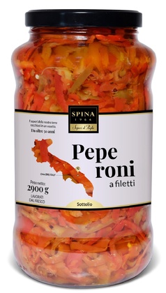 Peperoni filetti in olio 2,9kg