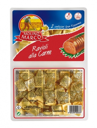 Raviolo carne 2x250gr